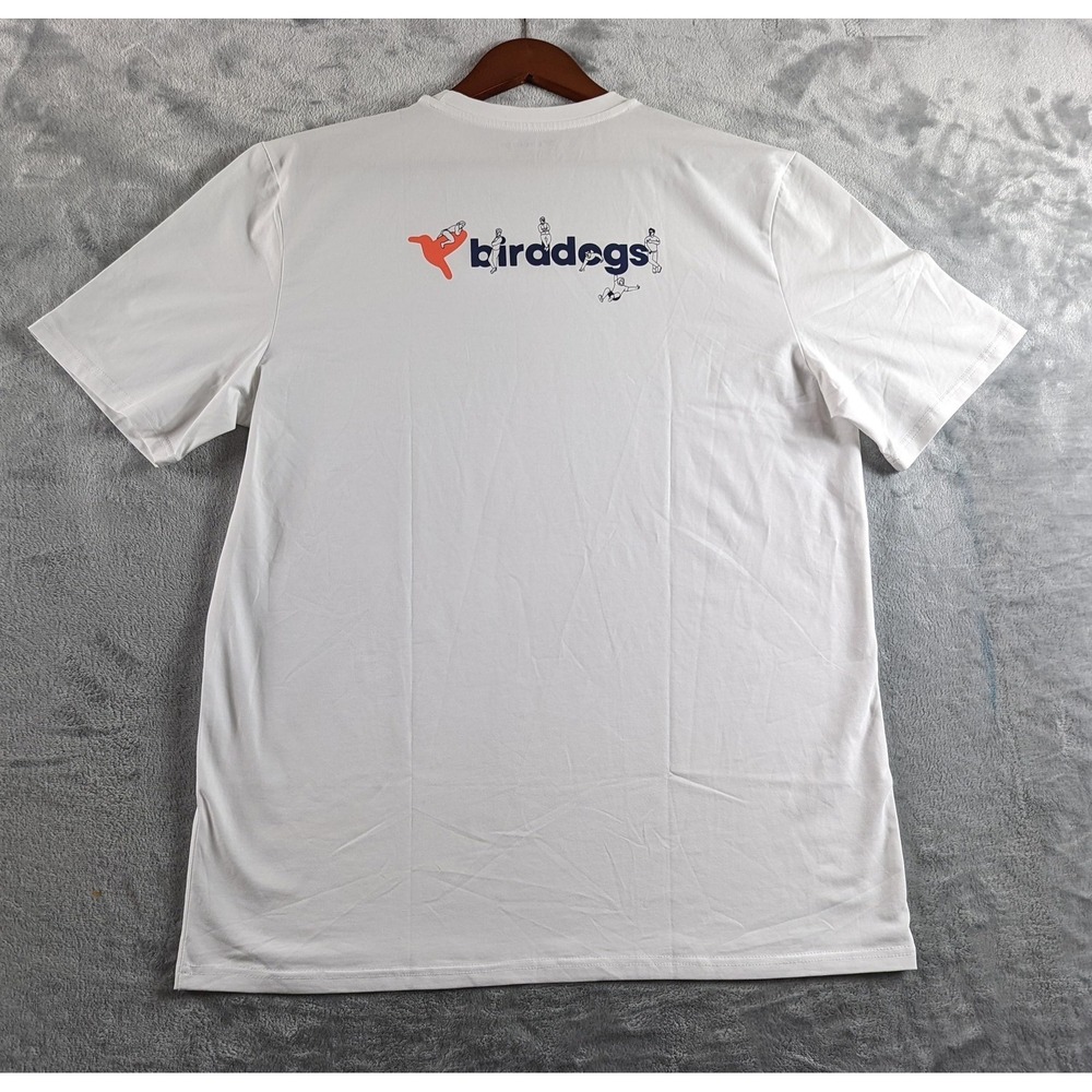 Birddogs Shirt Mens XL White Playground Tee Short Sleeve Graphic Stretch Casual